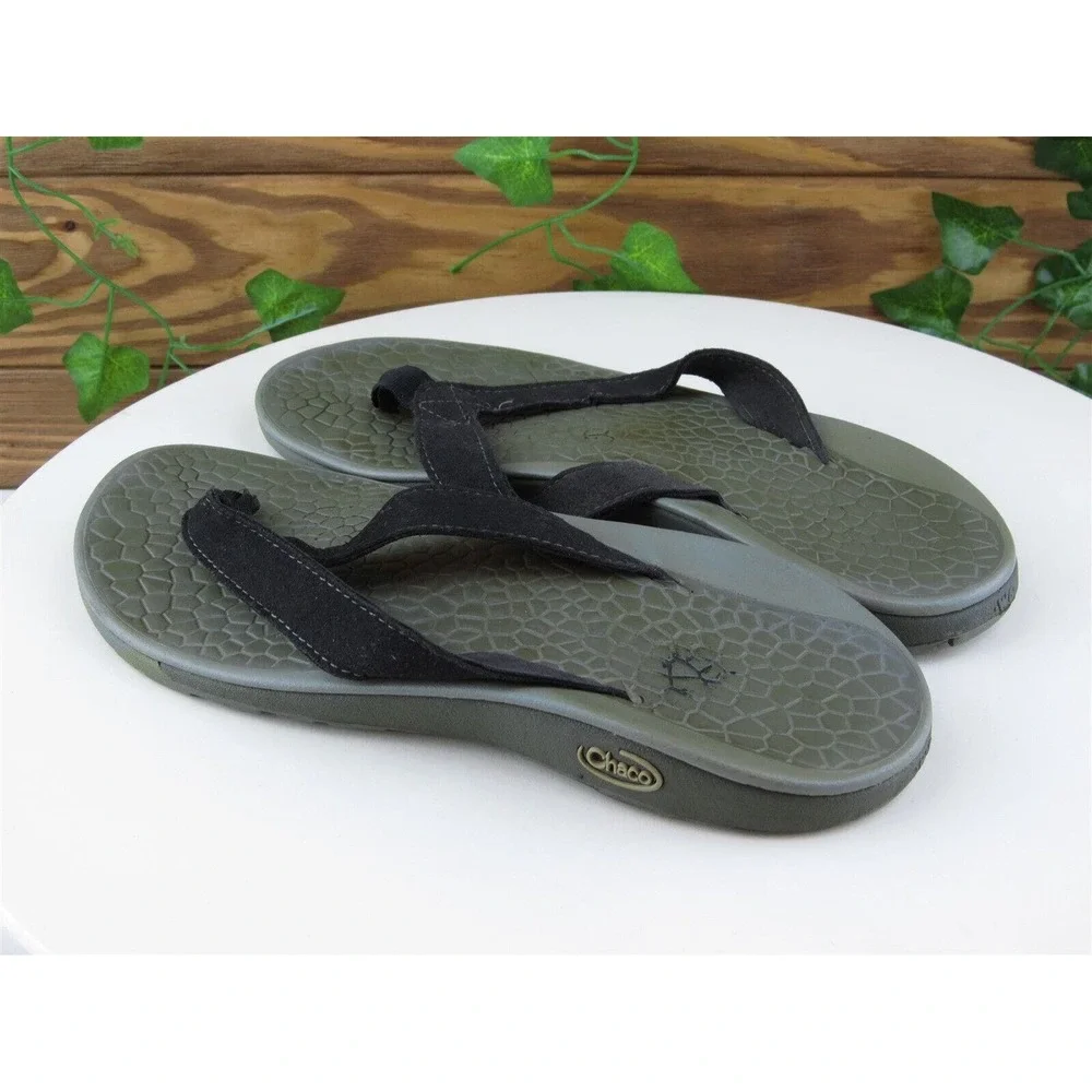 Chaco Size 6 M Women Sandal Flip Flop‎ Black Synthetic